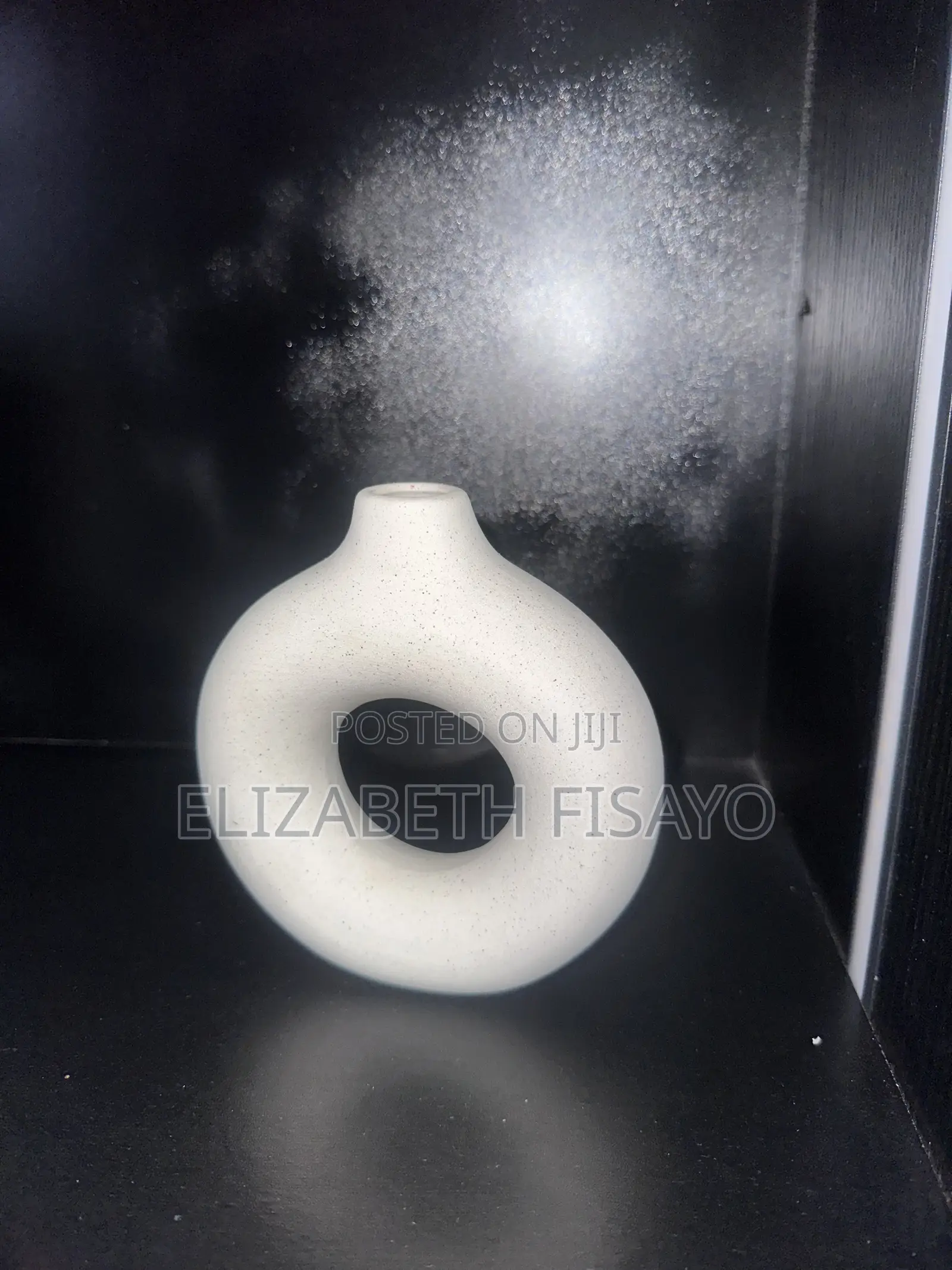 White Donut Vase