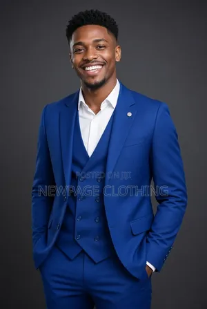 Premium 3-in-1 Blue Blazer With Waistcoat & Trouser