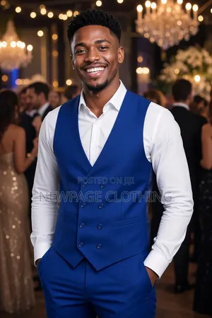 3-in-1 Royal Blue Suit – Blazer, Waistcoat & Trouser Complete