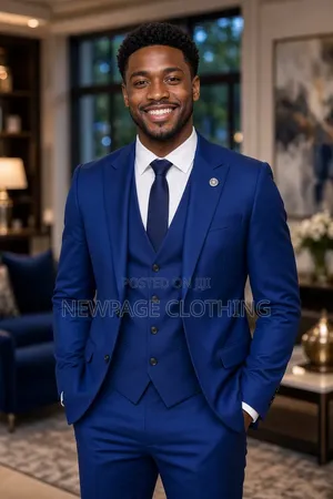 One Suit. Three Killer Looks. Blue 3-in-1 Blazer Set – ₦65k Only!