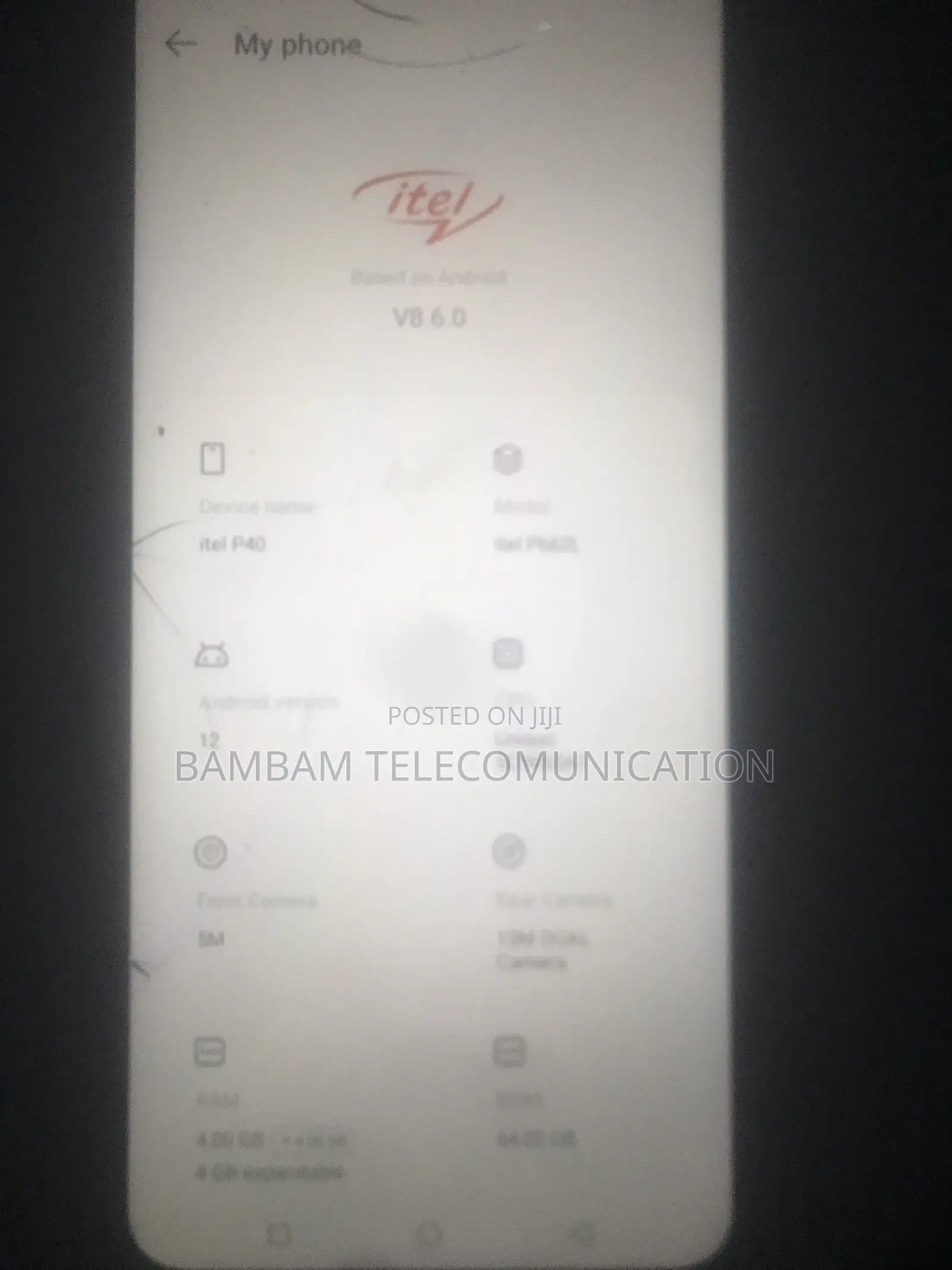 Itel P40 64 GB Black