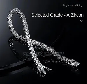 Grade 4A Precision-Cut Zircon Tennis Bracelet
