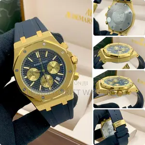 Audemars Piguet Royal Oak-Inspired Luxury Wristwatch Rubber Straps