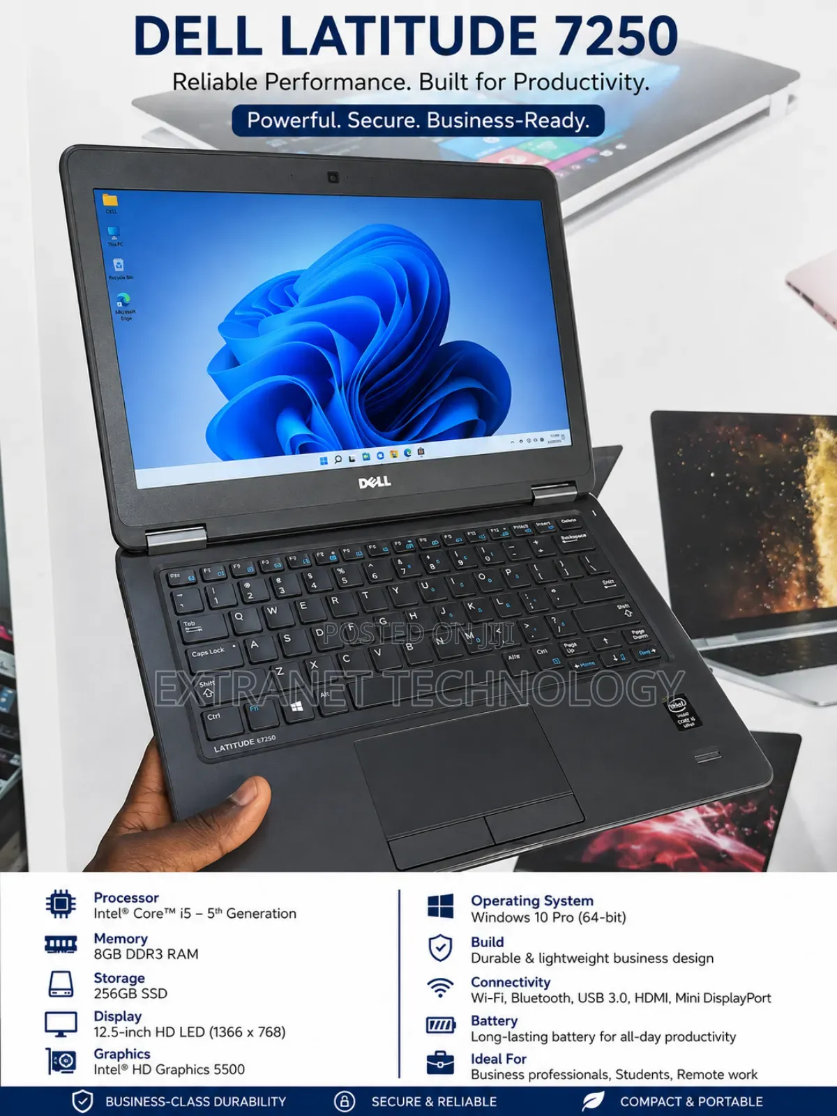 Laptop Dell Latitude 12 E7250 8GB Intel Core i5 SSD 256GB