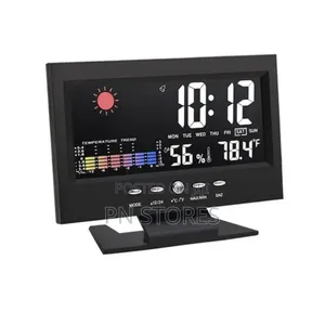 Table Clock Colored With Calendar Screen