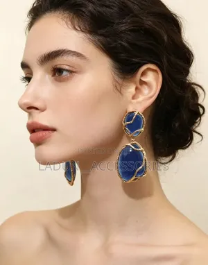 Resin Stone Dangle Earrings