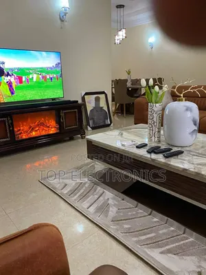 Contemporary TV Console With Fire Flames