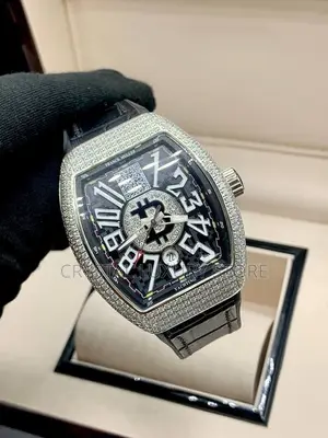 Franck Muller Quality Luxury Men Iced Face Automatic Engine Wristwatch
