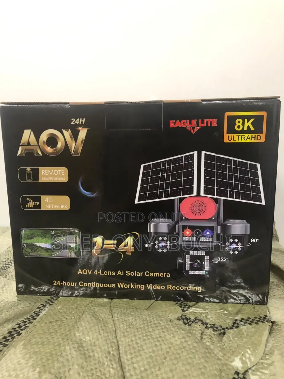 CCTV Solar Camera Complete 4 Lens Hi Easy App