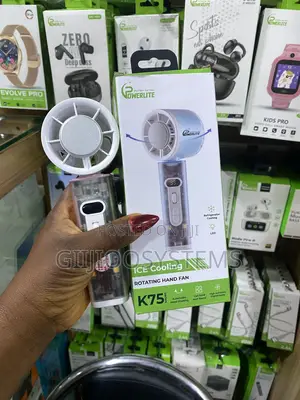 Powerlite Ice Cooling Rotating Hand Fan