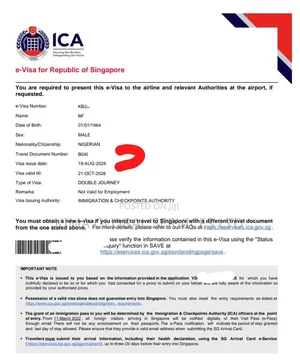 Singapore Tourist Visa