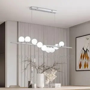 Luxury 9-Light Glass Chandelier - For Dining, Kitchen, Restaurants