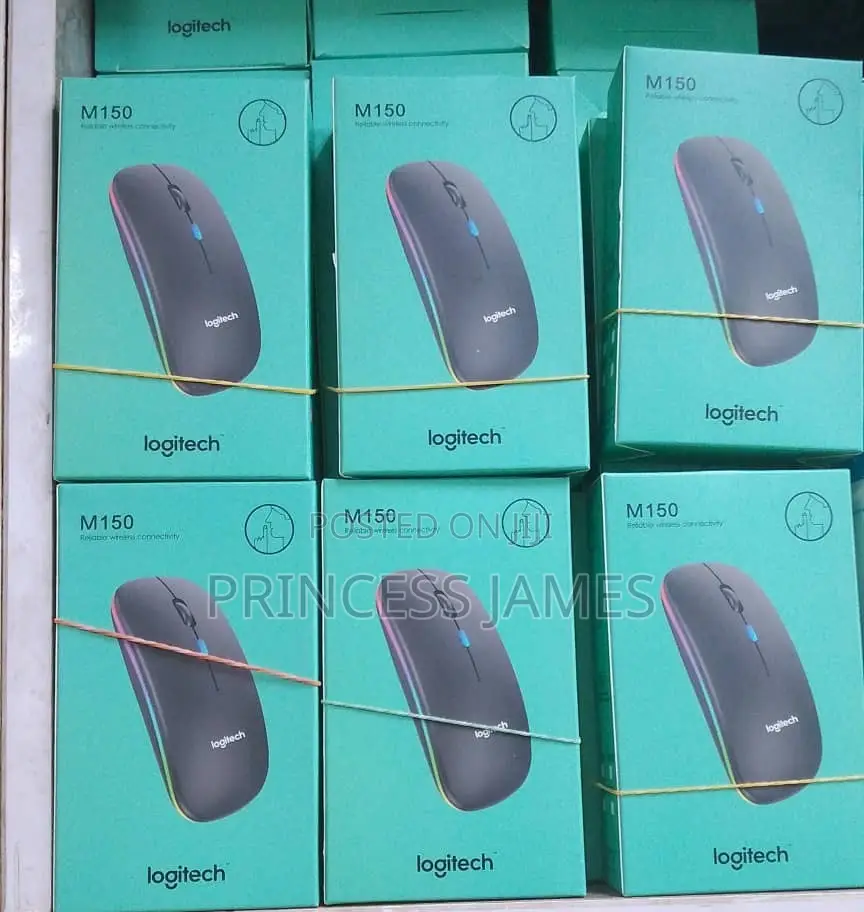 Logictech M150 Wireless Rechargeable Mouse With LED Light