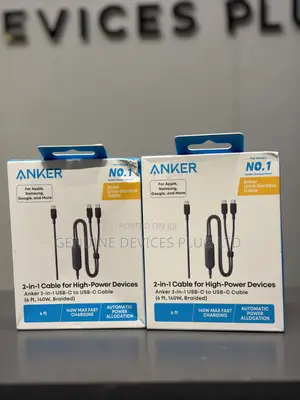 Anker 2-in-1 USB C to USB C Cable, 140W Max (1-Pack, 4 Ft, Black)
