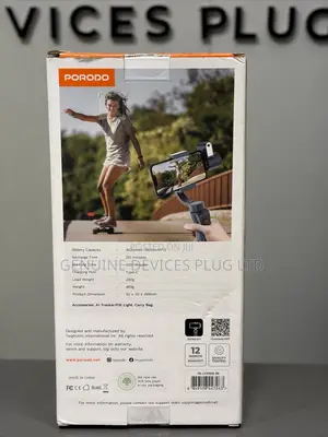 Porodo AI Face Tracking 360 Degree 3-Axis Gimbal Stabilizer Fill Light