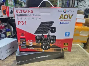 4G V380 Pro 3-Lens PTZ Solar Camera