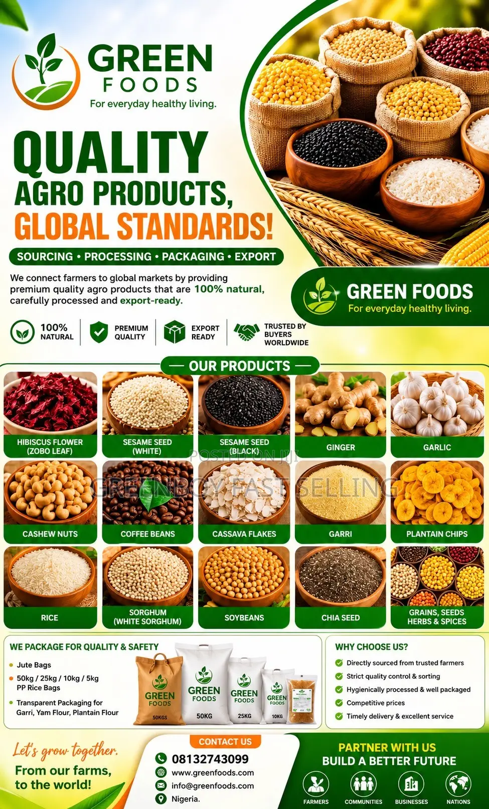 Small & Large Quantity Food Grains