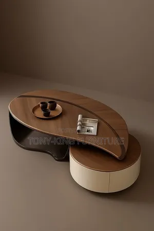 Luxury Modern Organic-Shaped Leaf Coffee Table