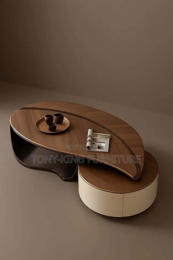 Luxury Modern Organic-Shaped Leaf Coffee Table