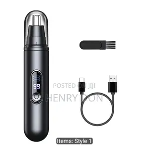Ear and Nose Rechargeable USB Electric Hair Trimmer With LCD Display