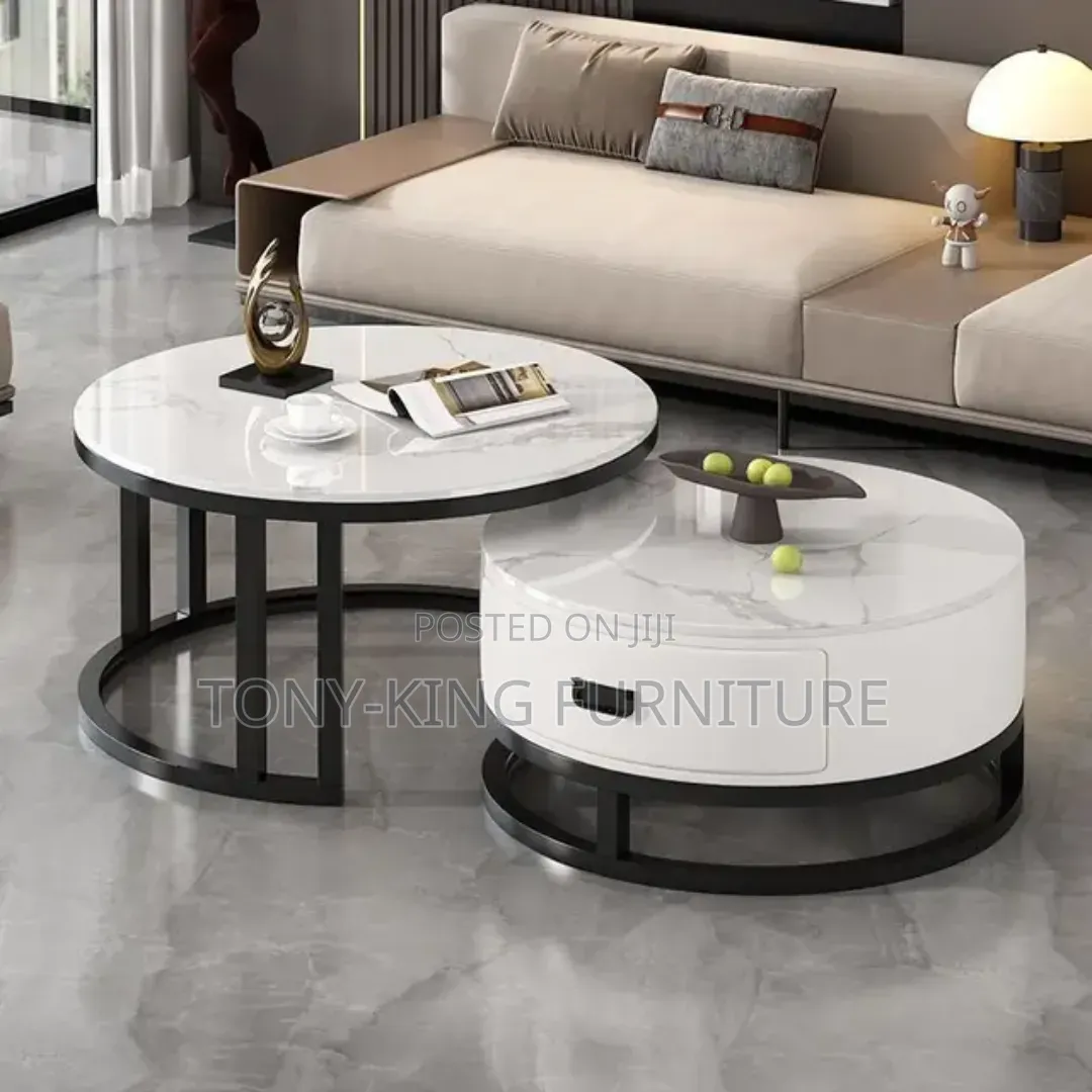 Modern Round Nesting Coffee Table Set