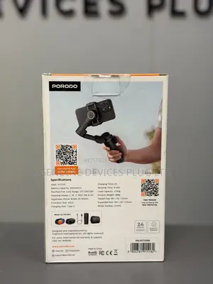 Porodo VELOCAM 3-Axis Gimbal Stabilizer for iPhone & Android