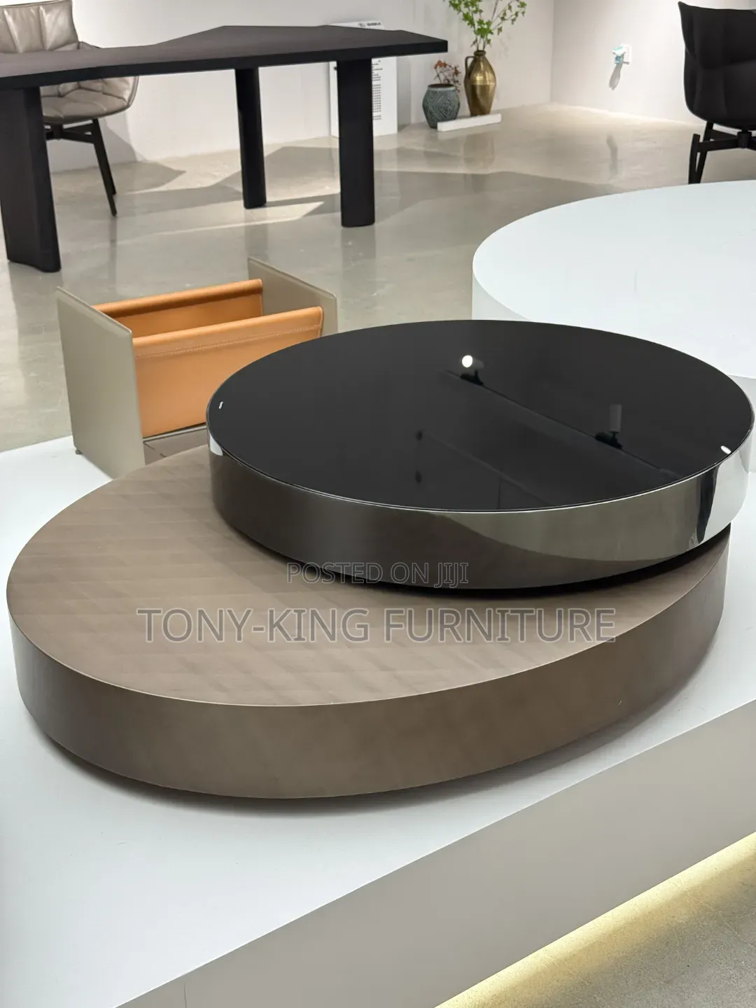 Modern Luxury Rotating Coffee Table Set