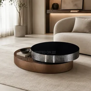 Modern Luxury Rotating Coffee Table Set