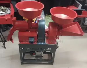 Red and Black 2-in-1Combined Rice Milling Dual Red Funnel 6.5HP Engine