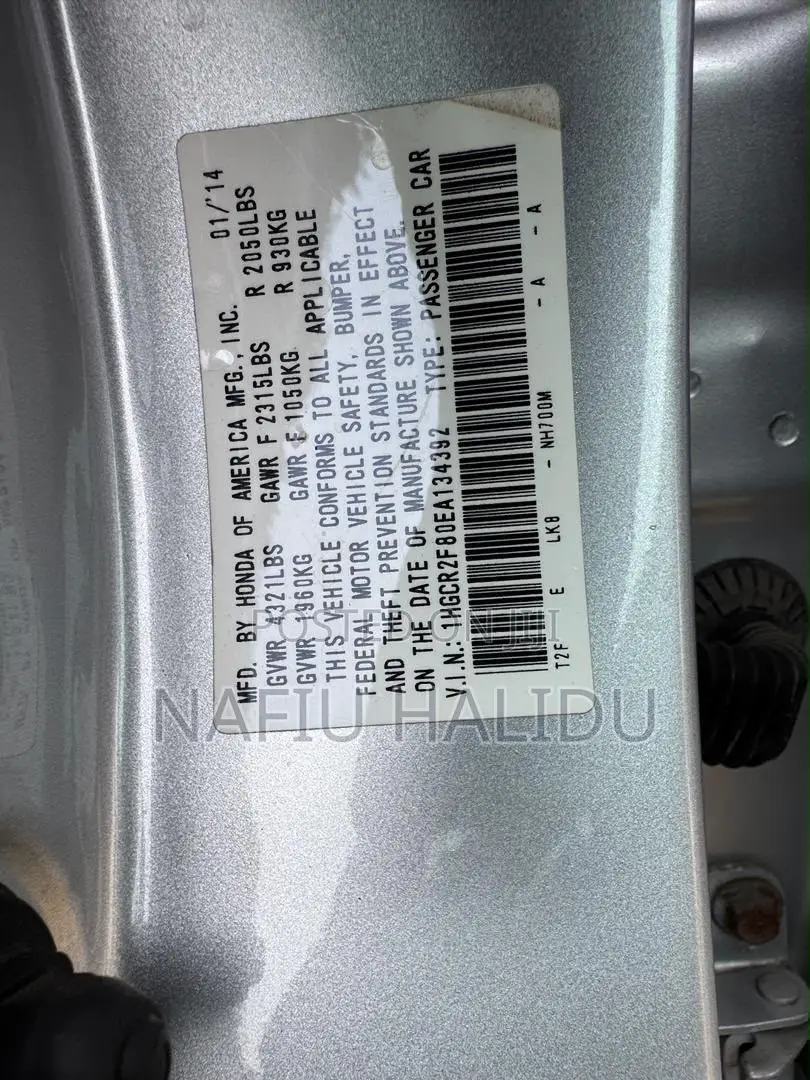 Honda Accord 2014 Silver