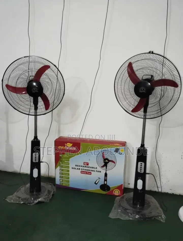 18" Solar Rechargeable Fan