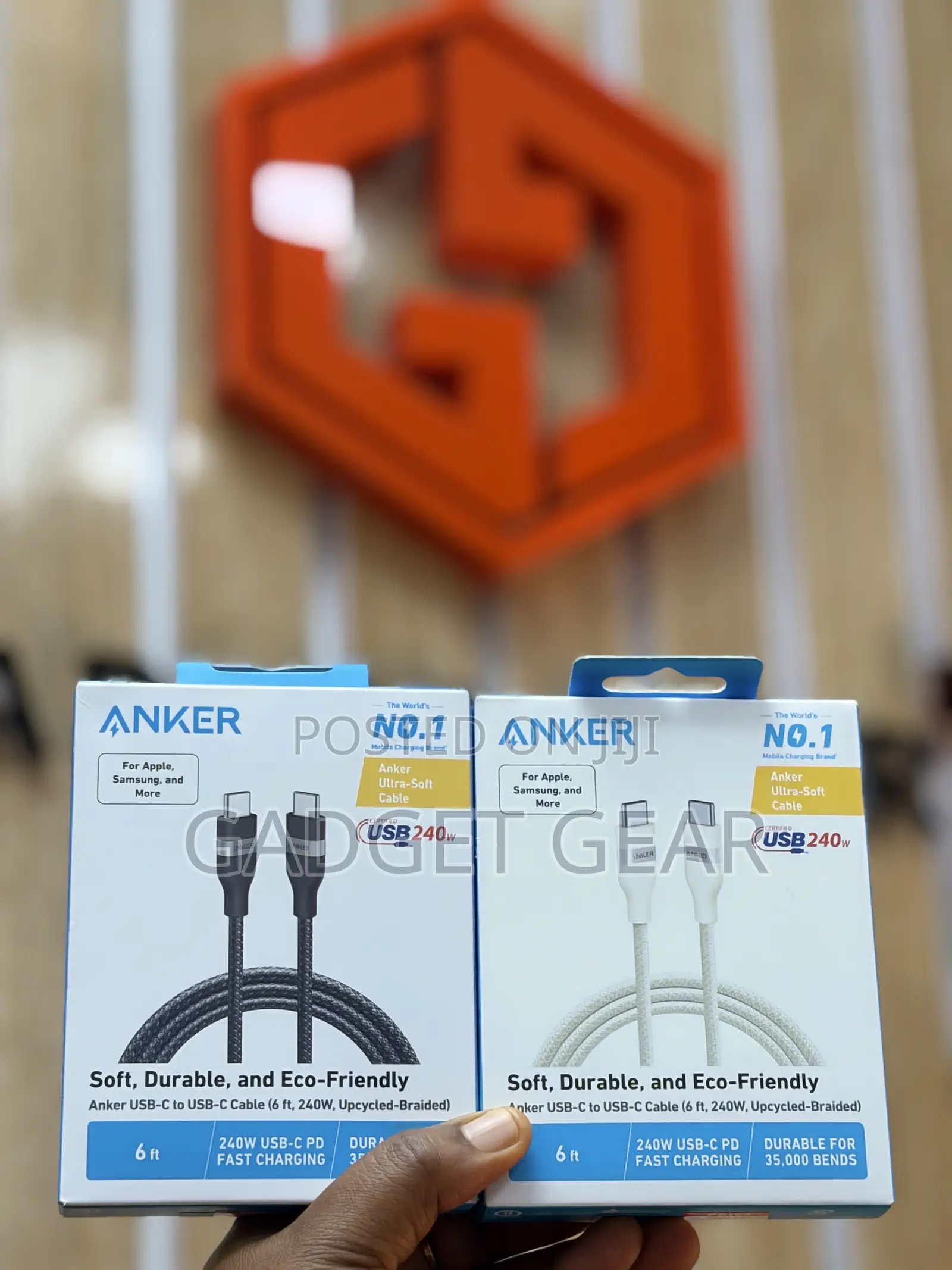 Original Anker 240W USB-C to USB-C Cable – 6ft