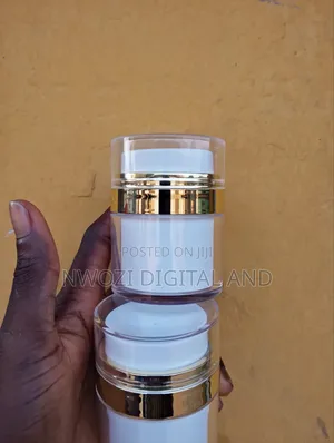 50 Airless Jar Golden and Silver Line
