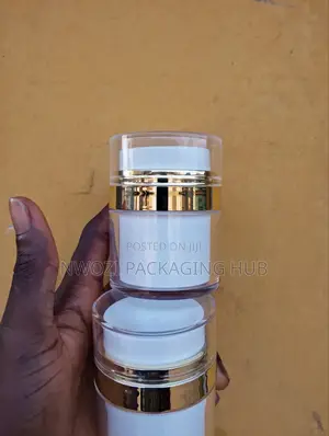 50 Airless Jar Golden and Silver Line