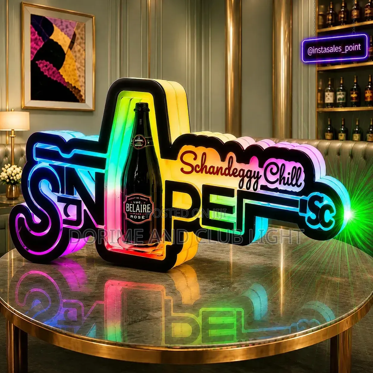 LED Luxury Bottle Presenter/Carrier With Laser Effect
