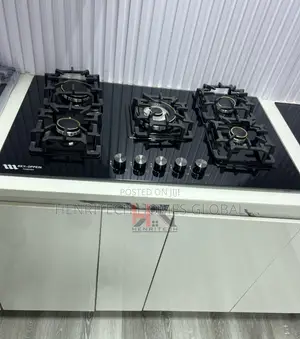 High Quality Sky Openin Gold Trim 5-Burner Gas Cooker