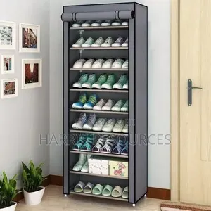 10 Layers Shoe Rack With Fabric Cover With Zip