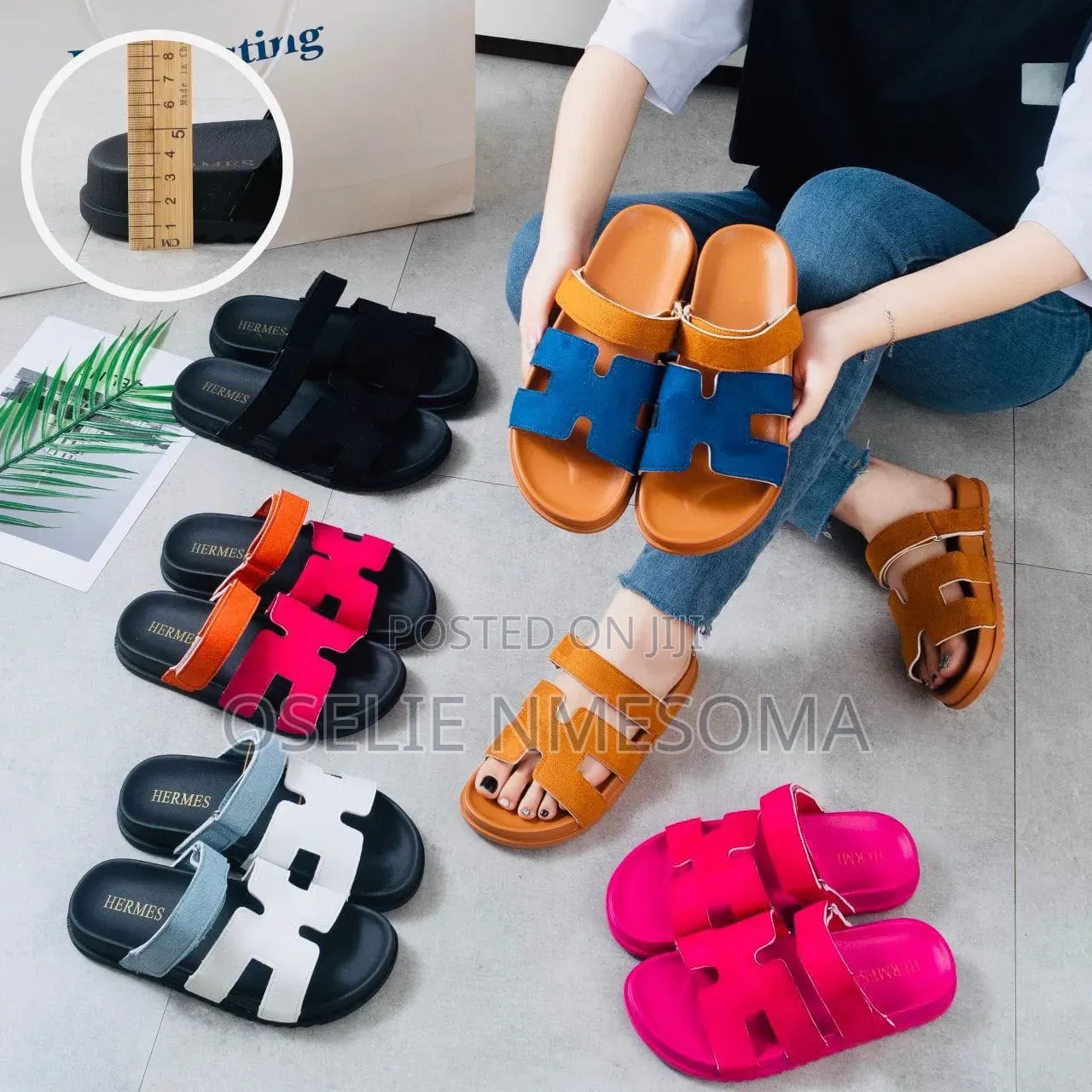 Hermes Leather Slippers