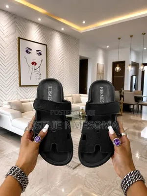 Hermes Leather Slippers