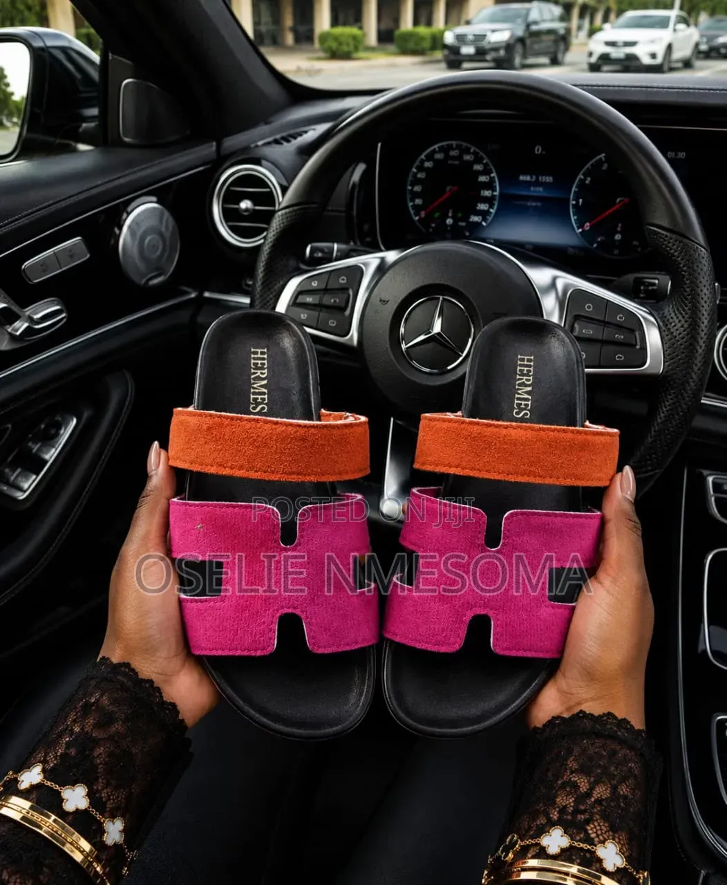 Hermes Leather Slippers