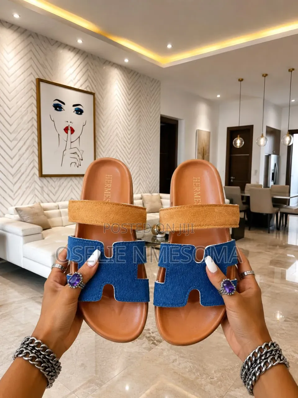 Hermes Leather Slippers