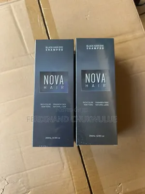 Nova Hair Black Hair Dye Shampoo – Instant Natural Black Color (200ml)