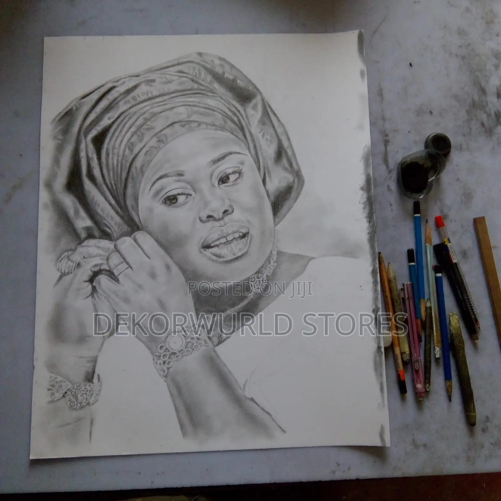 Resemblance Pencil Portrait Drawing