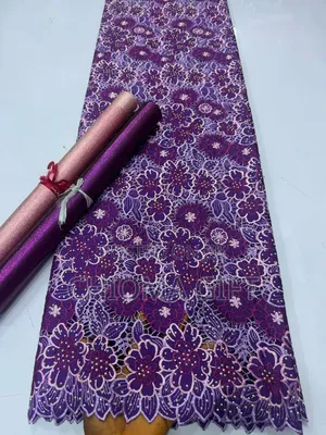 Luxury Stoned Flowery Lace