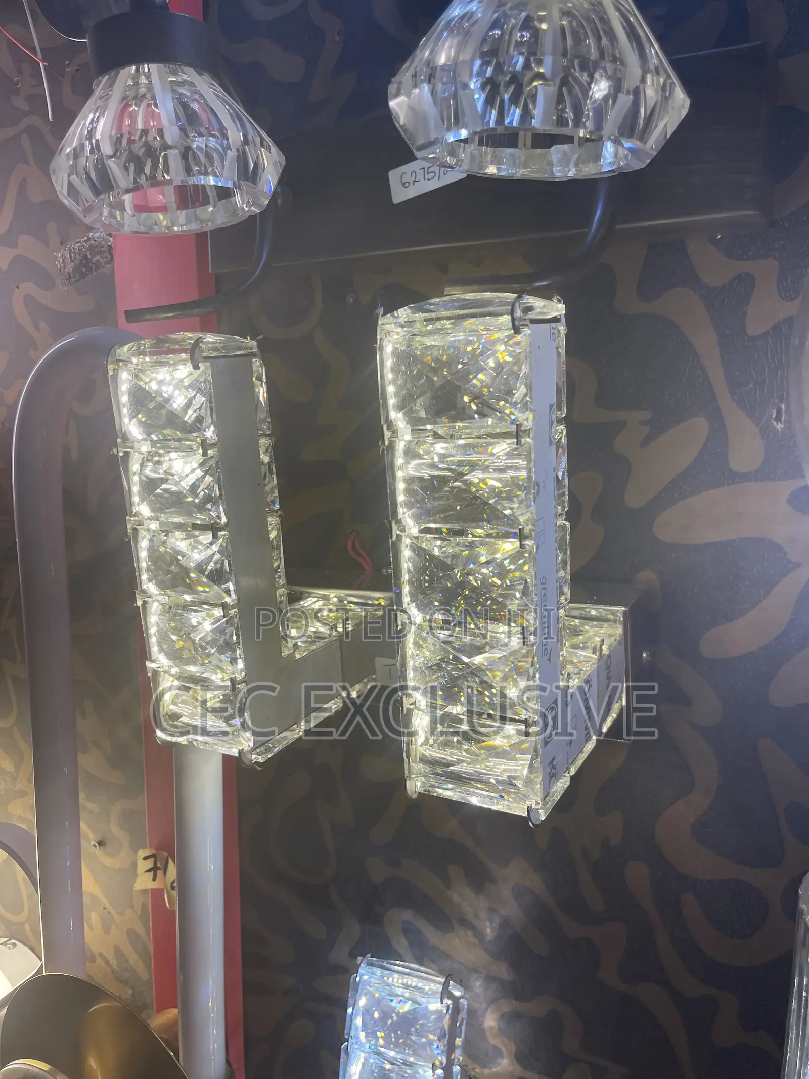 L Shape Crystal Led Wall Bracket