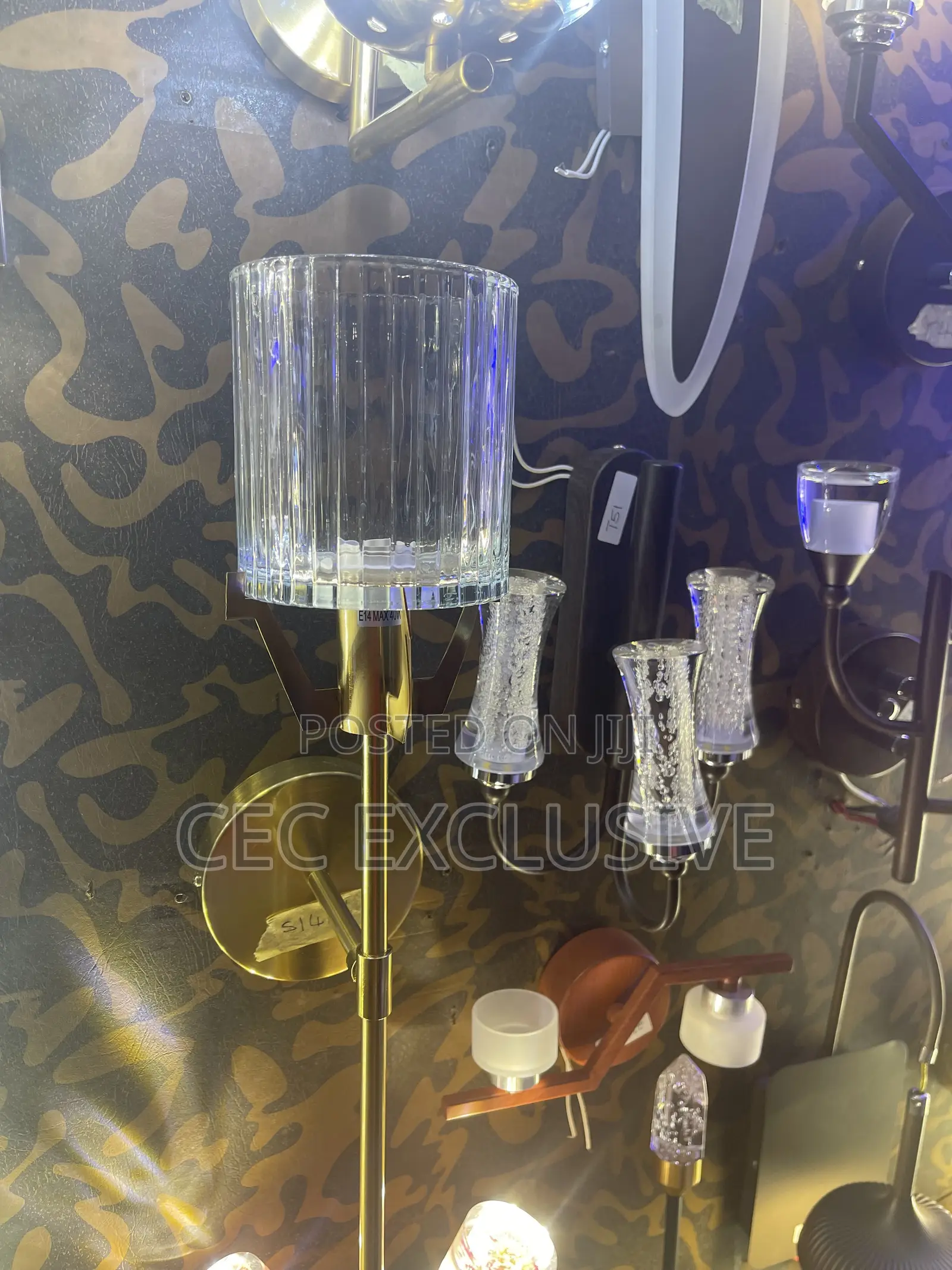 Crystal Gold Wall E27 Light