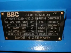 High Quality BBC Electric Motor 45kw,1460rpm