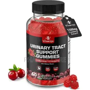 Cranberry Gummies 1500mg With D-Mannose 60 Count