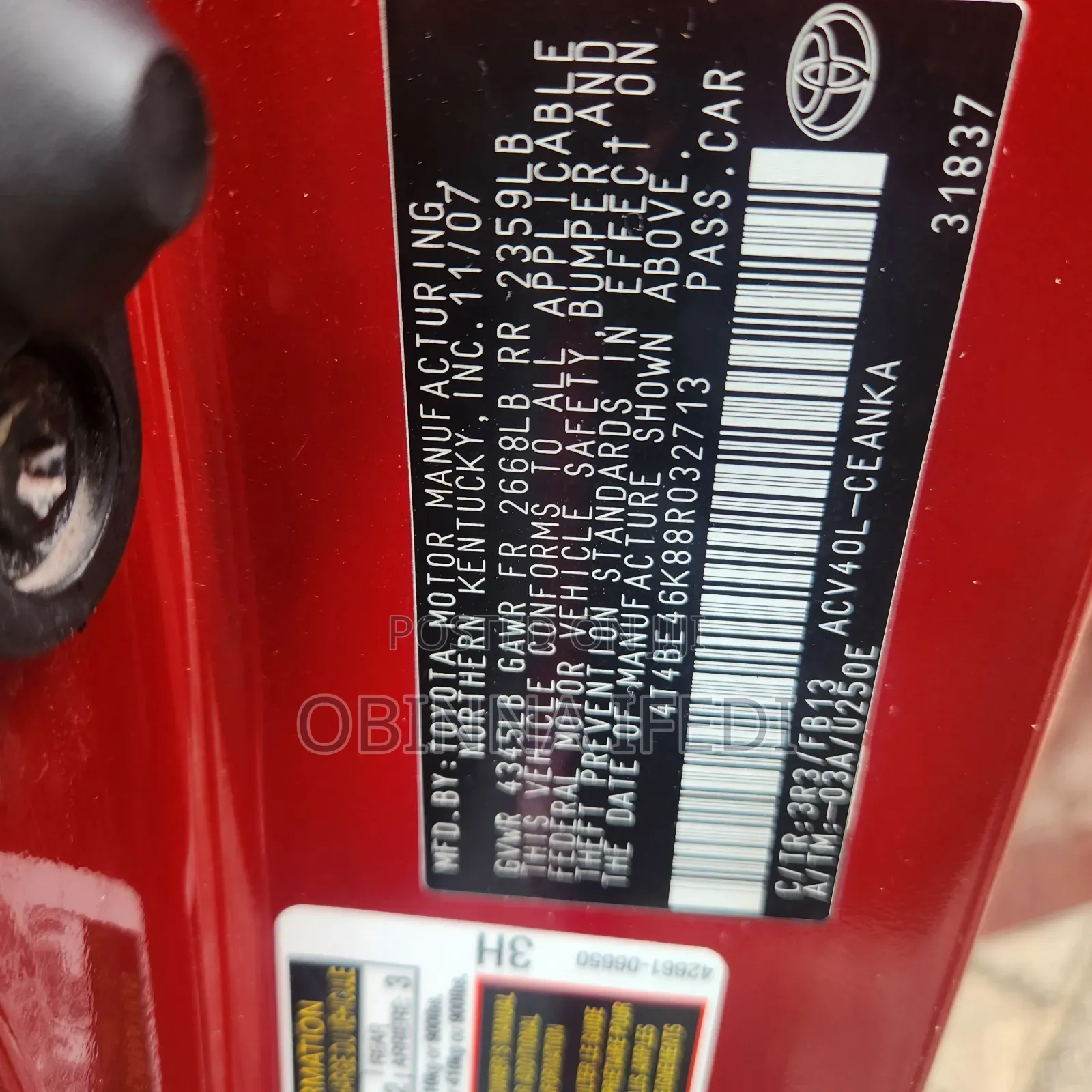 Toyota Camry 1998 Red