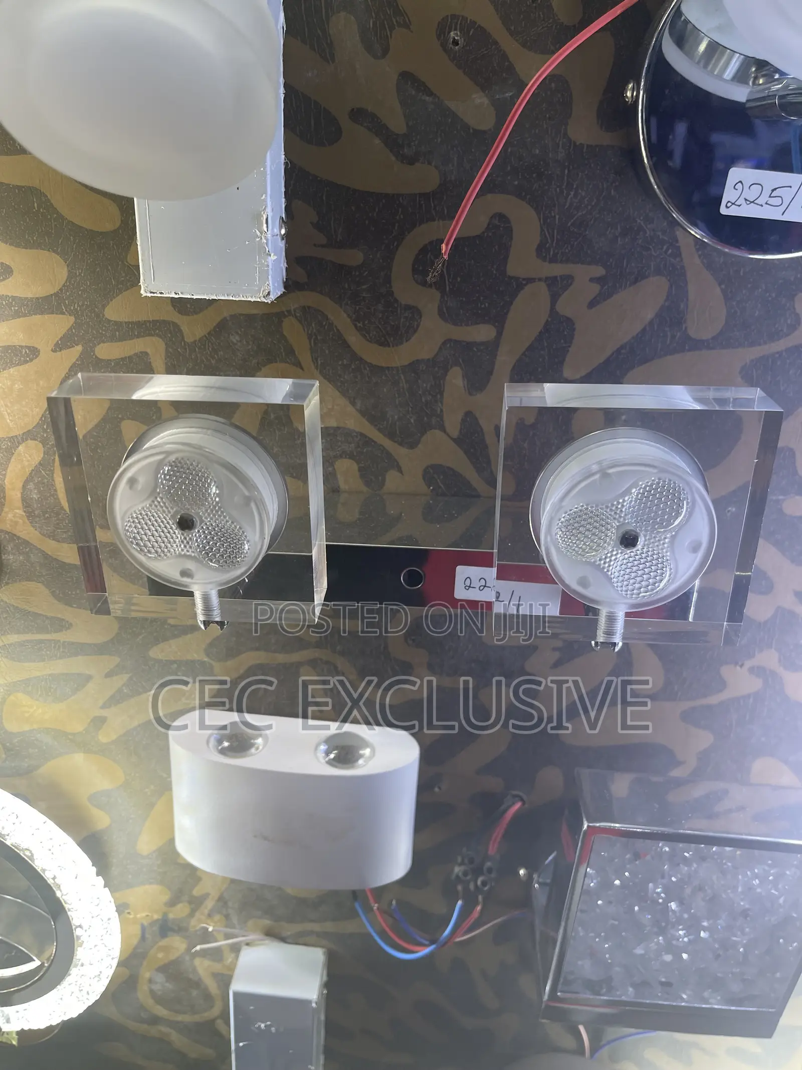Double Crystal Glass Led Wall Light